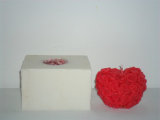 Matrite lumanari decorative : inima cu trandafiri