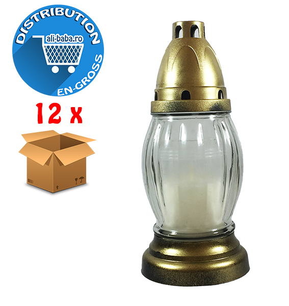 Candele din sticla alba cu rezerva 301