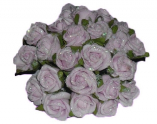 Flori artificiale violete de aplicat pe lumanari
