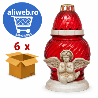 Candele din sticlă roșie R4 