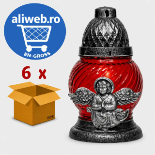 Candele din sticlă roșie R5 